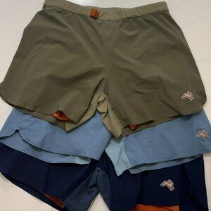 Tracksmith Off Roads Trail Running Shorts - with liner - THREE PAIR
